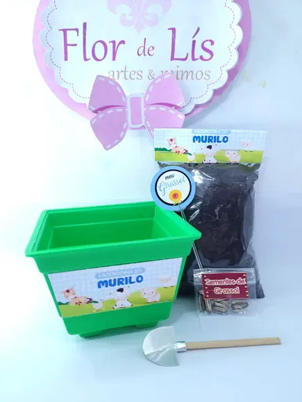Kit Jardinagem Lembrancinha Personalizada Fazendinha