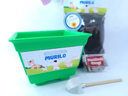 Kit Jardinagem Lembrancinha Personalizada Fazendinha