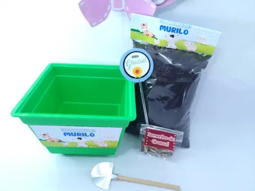 Kit Jardinagem Lembrancinha Personalizada Fazendinha