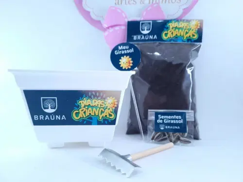 Kit Jardinagem Plantação Brinde Dia das Crianças Empresa