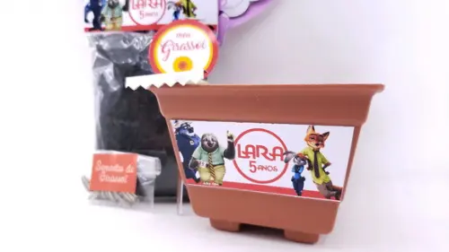 Kit Jardinagem Plantação Zootopia Ecológico