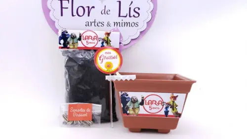 Kit Jardinagem Plantação Zootopia Ecológico