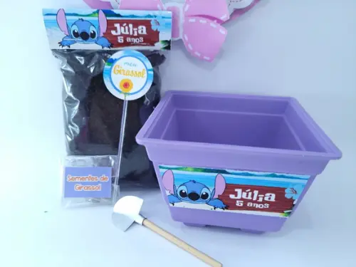 Kit Jardinagem Stitch Lembrancinha Personalizada