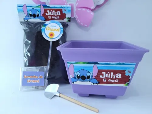 Kit Jardinagem Stitch Lembrancinha Personalizada