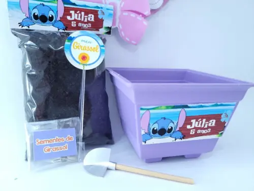 Kit Jardinagem Stitch Lembrancinha Personalizada