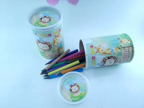 Kit Lápis de Cor Safari Baby Aquarela no Tubolata 12 Cores