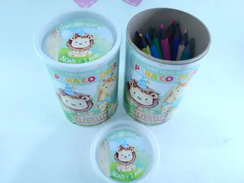Kit Lápis de Cor Safari Baby Aquarela no Tubolata 12 Cores
