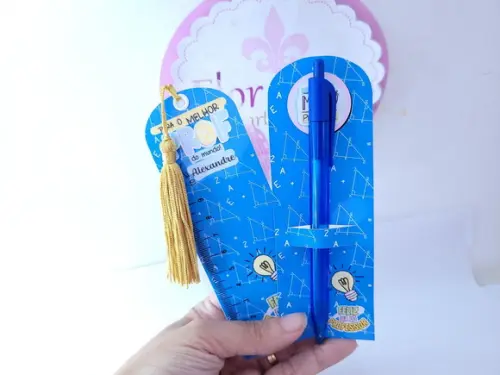Kit Marca Página Régua e Caneta Dia dos Professores Presente