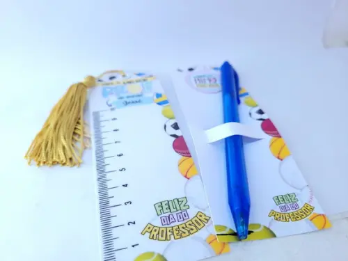 Kit Marca Página Régua e Caneta Educação Física Esportes