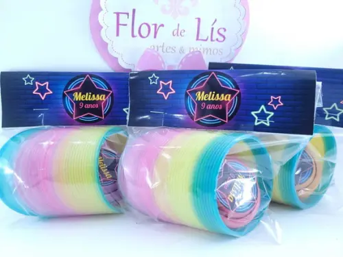 Kit Mola Maluca e Ioiô Festa Neon Lembrancinha
