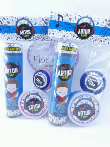 Kit Personalizado Rock And Roll Lembrancinha com Geleca