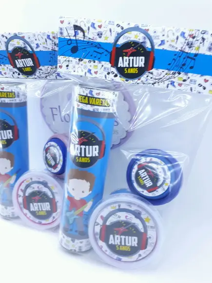 Kit Personalizado Rock And Roll Lembrancinha com Geleca