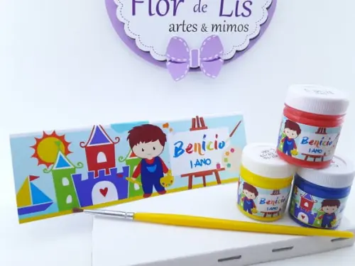 Kit Pintura Aquarela Tela 10x15