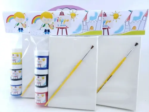 Kit Pintura Aquarela Menino Tela 10x15