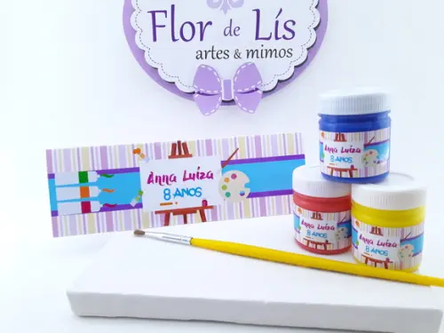 Kit Pintura Aquarela Tela e Guache