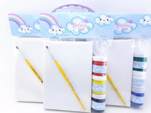 Kit Pintura Arco Iris Chuva de Amor com Tela 10x15