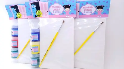 Kit Pintura com Guache Monstros Sa Boo Tela 10x15