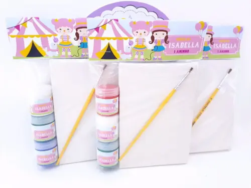 Kit Pintura Circo Rosa Menina Aquarela