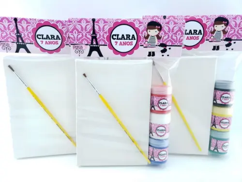 Kit Pintura com Guache Paris Tela 10x15