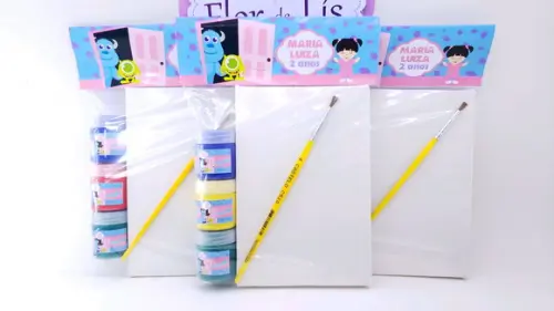 Kit Pintura com Guache Monstros Sa Boo Tela 10x15