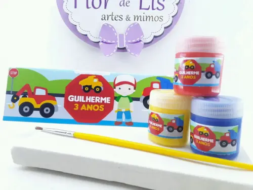 Kit Pintura com Tela Caminhões Meios de Transporte
