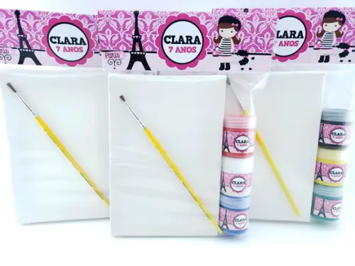 Kit Pintura com Guache Paris Tela 10x15