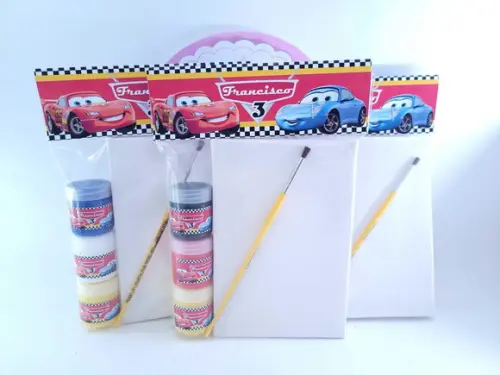 Kit Pintura com Tela Carros Meios de Transporte
