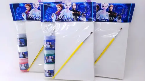 Kit Pintura Frozen 2 com Tela e Guache