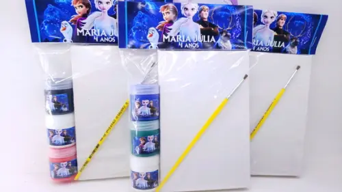 Kit Pintura Frozen 2 com Tela e Guache