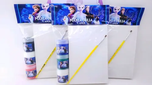 Kit Pintura Frozen 2 com Tela e Guache