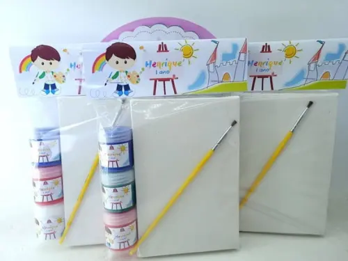 Kit Pintura Lembrancinha Aquarela com Menino Arte Tela