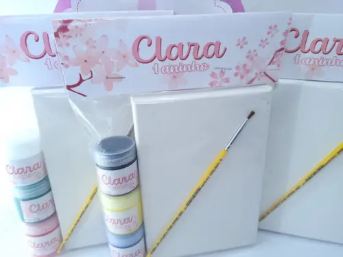 Kit Pintura Lembrancinha Flor de Cerejeira Sakura com Tela