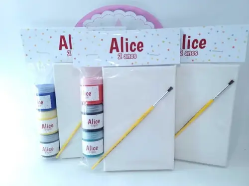 Kit Pintura Personalizado Tela 10x15 com Guache