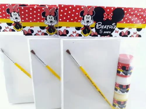 Kit Pintura Minnie com Tela 10x15