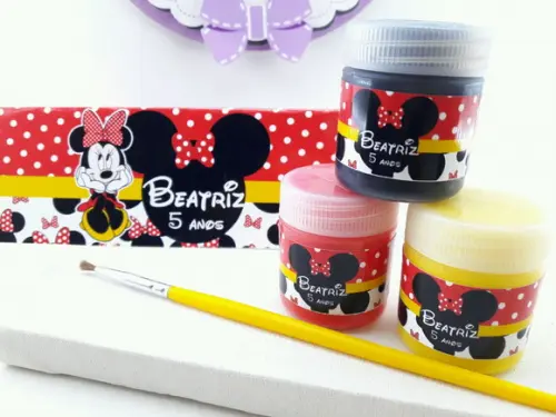 Kit Pintura Minnie com Tela 10x15