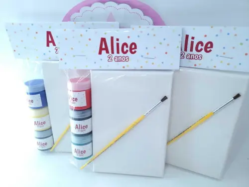 Kit Pintura Personalizado Tela 10x15 com Guache