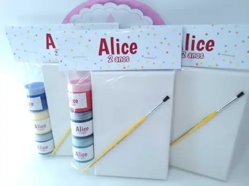 Kit Pintura Personalizado Tela 10x15 com Guache