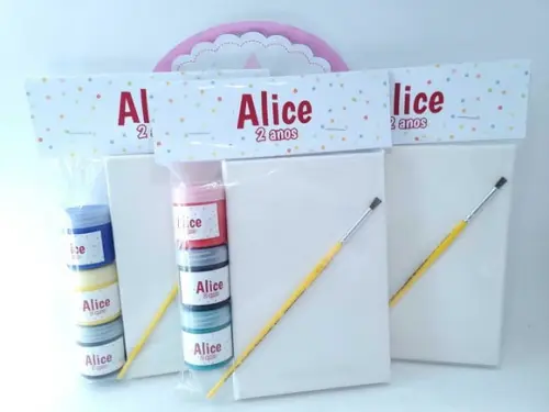 Kit Pintura Personalizado Tela 10x15 com Guache