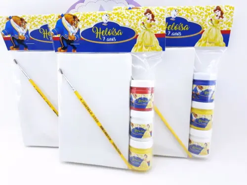 Kit Pintura Personalizado a Bela e a Fera