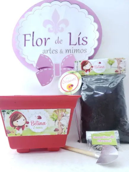 Kit Plantação Chapeuzinho Vermelho Aquarela
