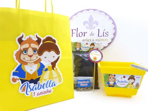 Kit Plantação com Sacola a Bela e a Fera