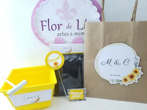 Kit Plantação com Sacola Casamento Lembrancinha Ecológica