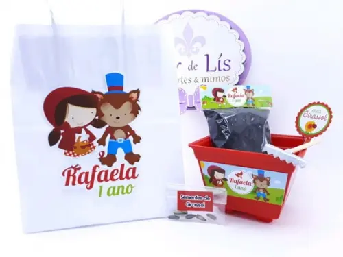 Kit Plantação com Sacola Chapeuzinho Vermelho