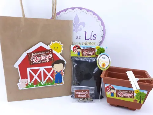 Kit Plantação com Sacola Fazendinha Lembrancinha