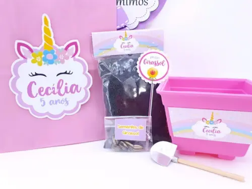 Kit Plantação com Sacola Unicórnio