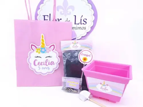 Kit Plantação com Sacola Unicórnio