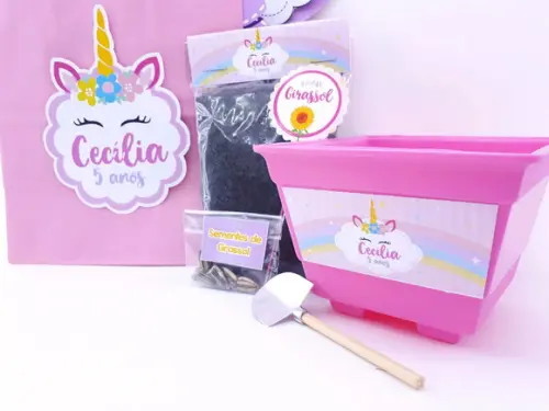 Kit Plantação com Sacola Unicórnio