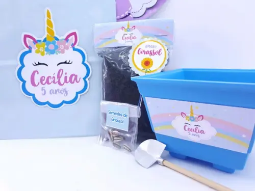 Kit Plantação com Sacola Unicórnio