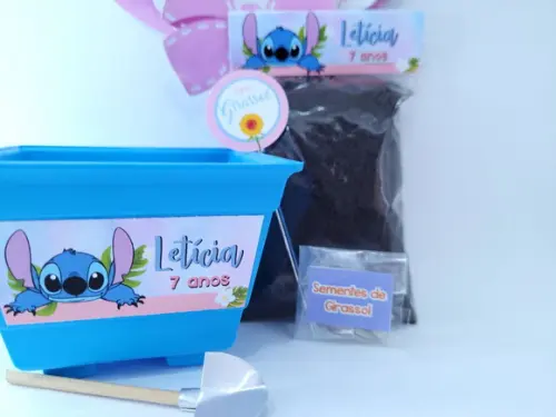 Kit Plantação do Stitch Lembrancinha Personalizada