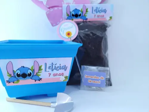 Kit Plantação do Stitch Lembrancinha Personalizada